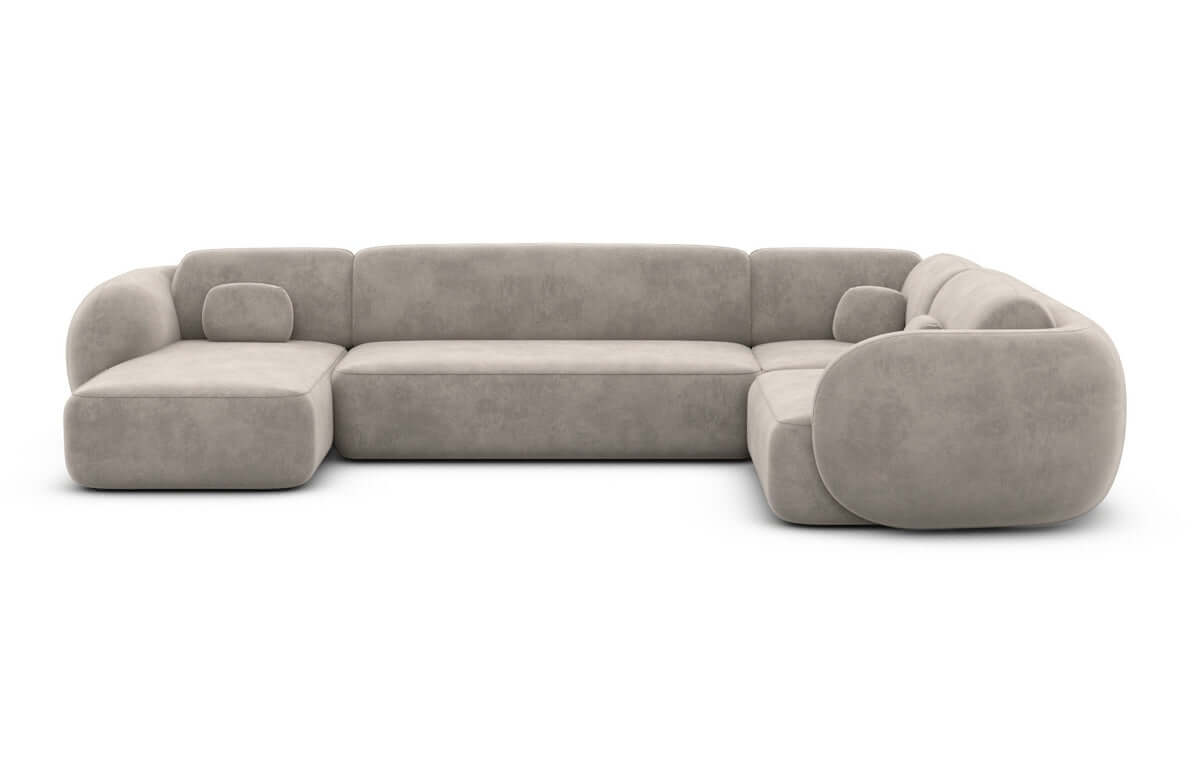 Wohnlandschaft Altea U-Form aus Stoff Sand
