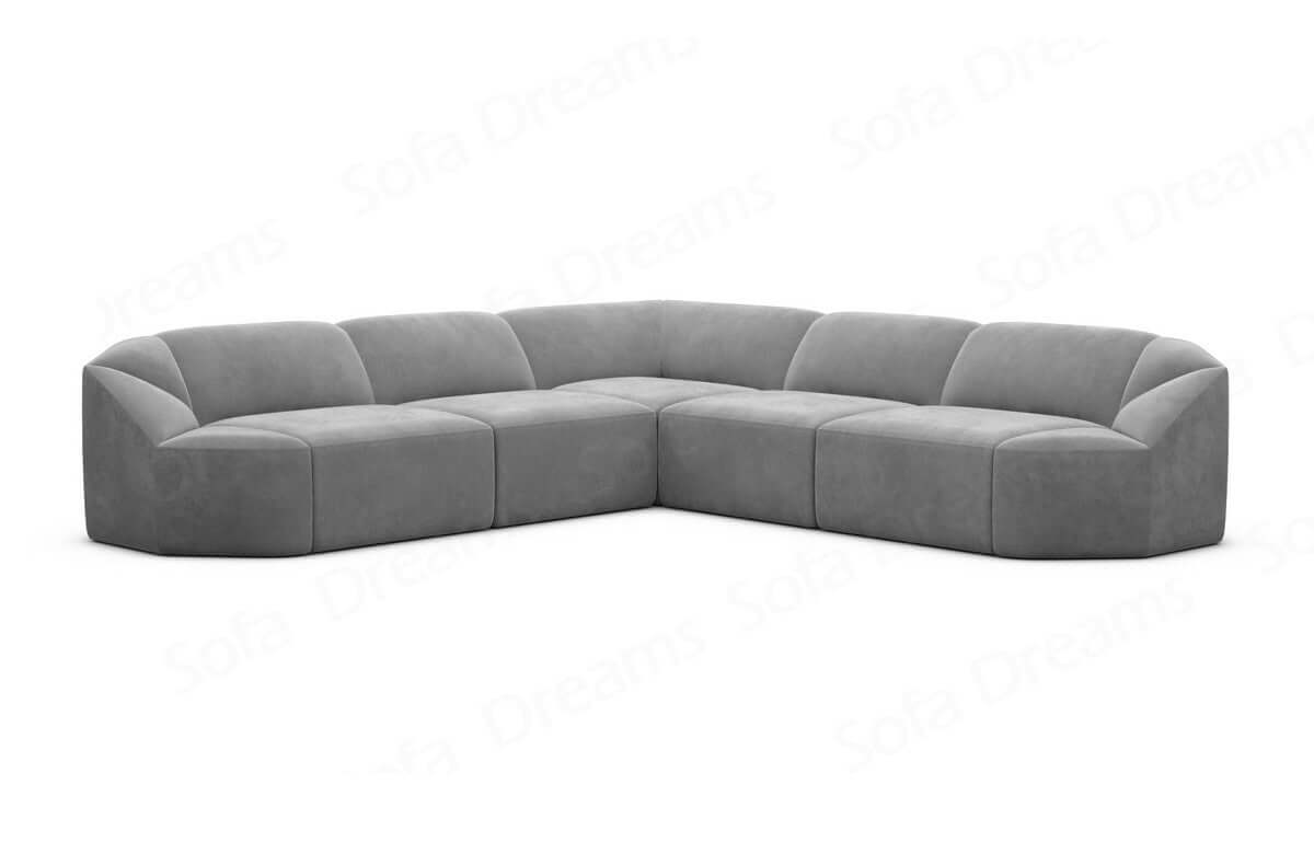L-Form Stoffsofa Cabrera Dunkelgrau