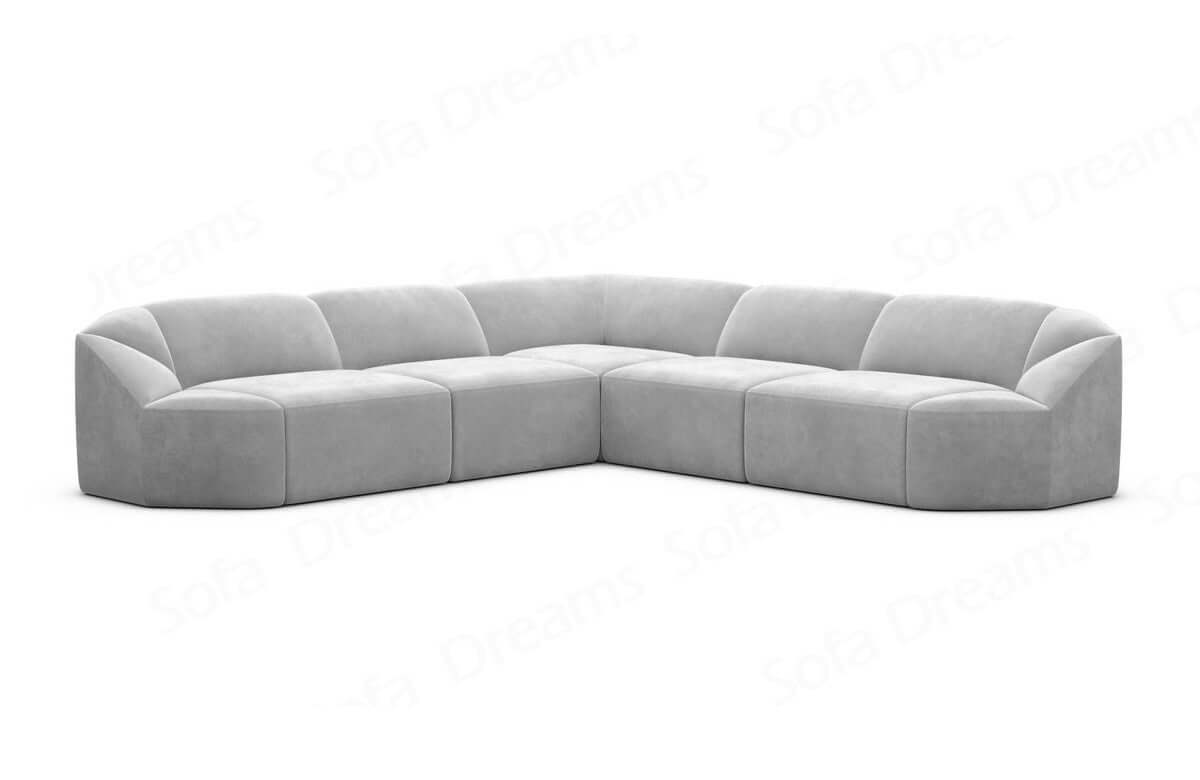 L-Form Stoffsofa Cabrera Hellgrau