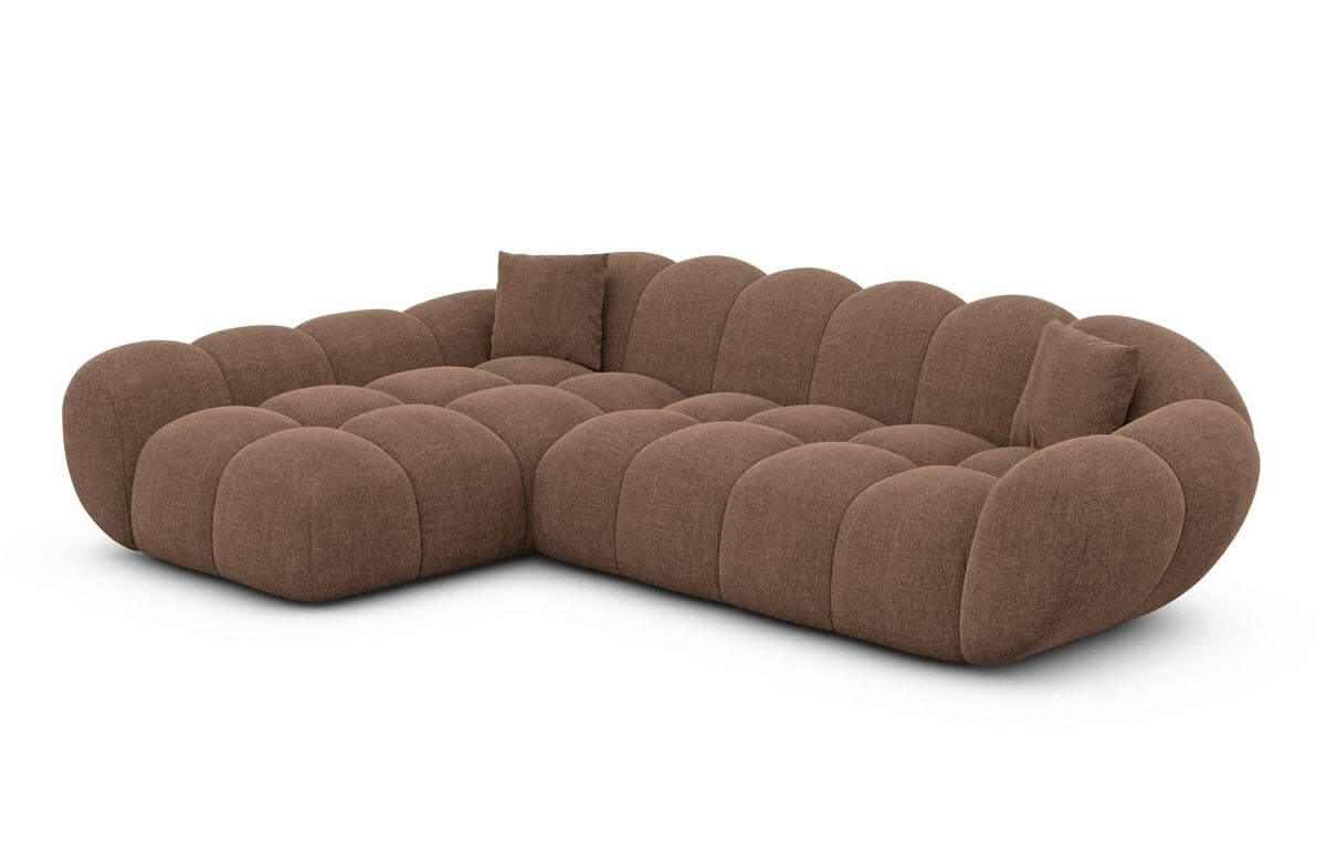 Couch Maleron L-Form in Stoff