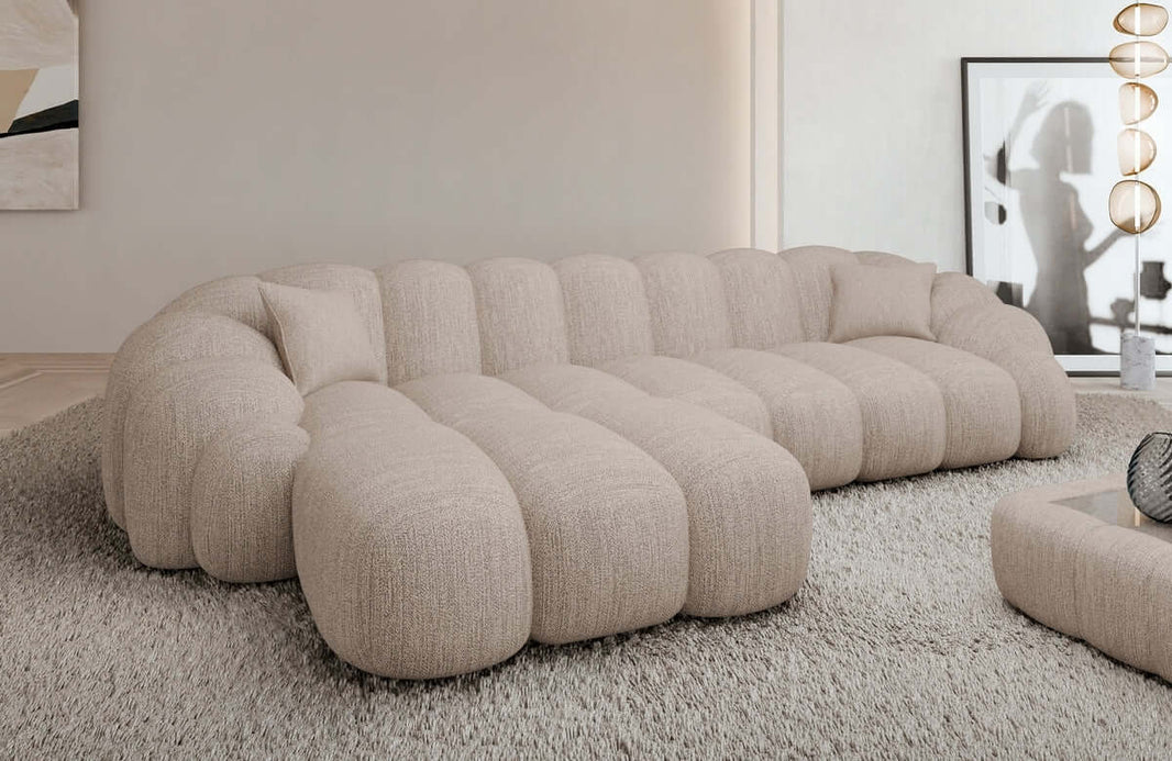 Couch Rajada L-Form in Stoff