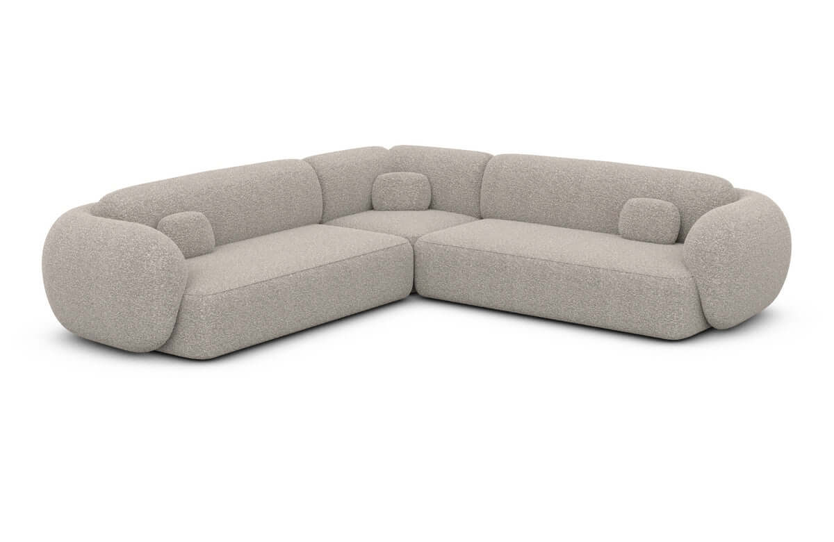 Couch Altea L-Form in Stoff Pearl