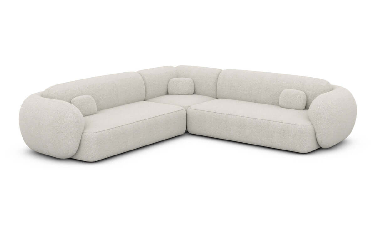 Couch Altea L-Form in Stoff Weiß