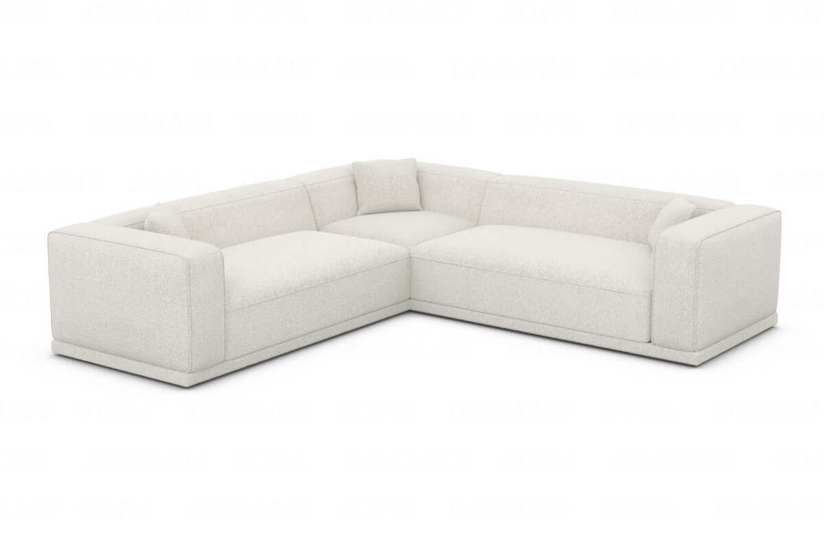 Stoff Ecksofa Merida L-Form Pearl