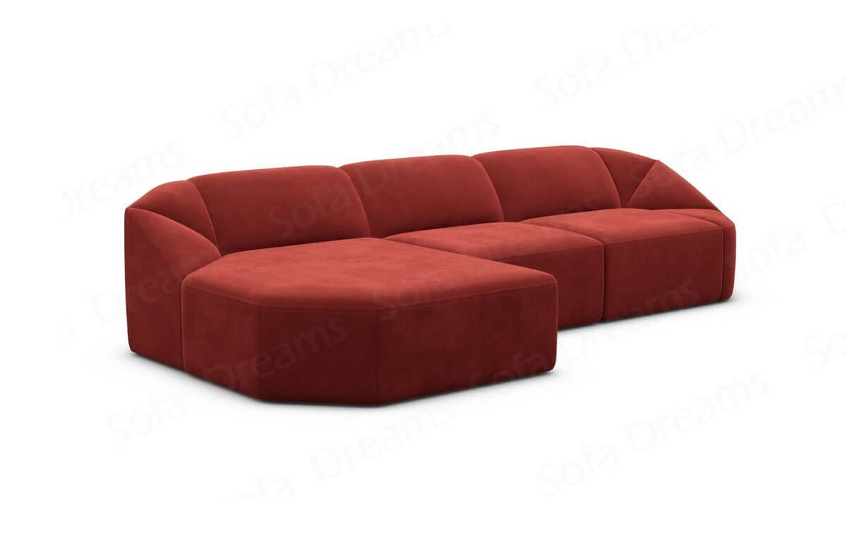 Stoff Ecksofa Cabrera L-Form Kurz Rot