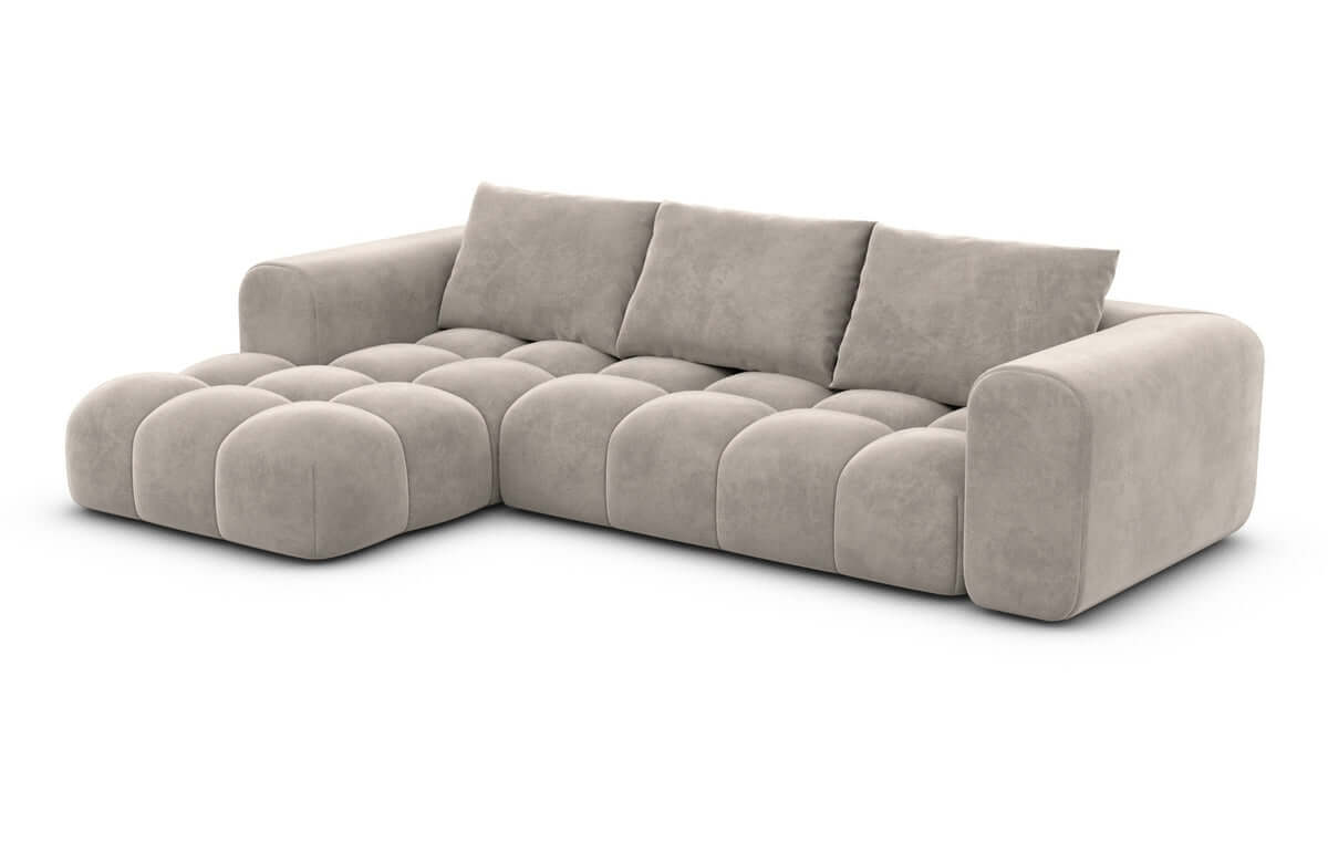 Stoff Ecksofa Casaluna L-Form Sand