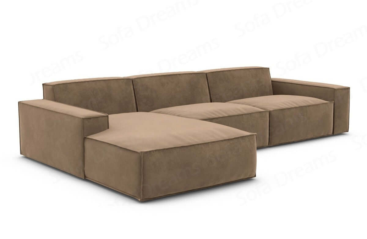 Stoff Ecksofa Formenta L-Form Braun