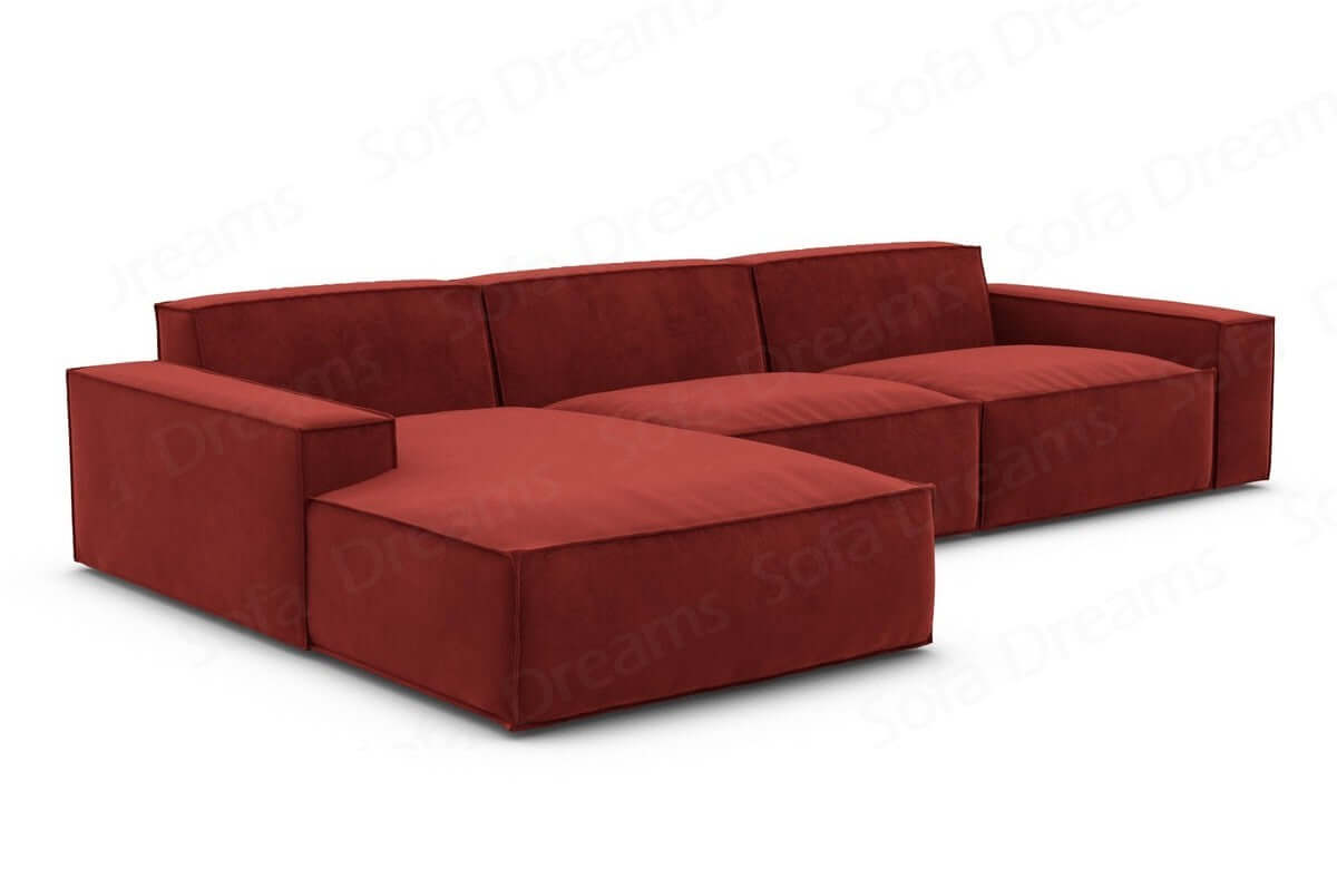 Stoff Ecksofa Formenta L-Form Rot