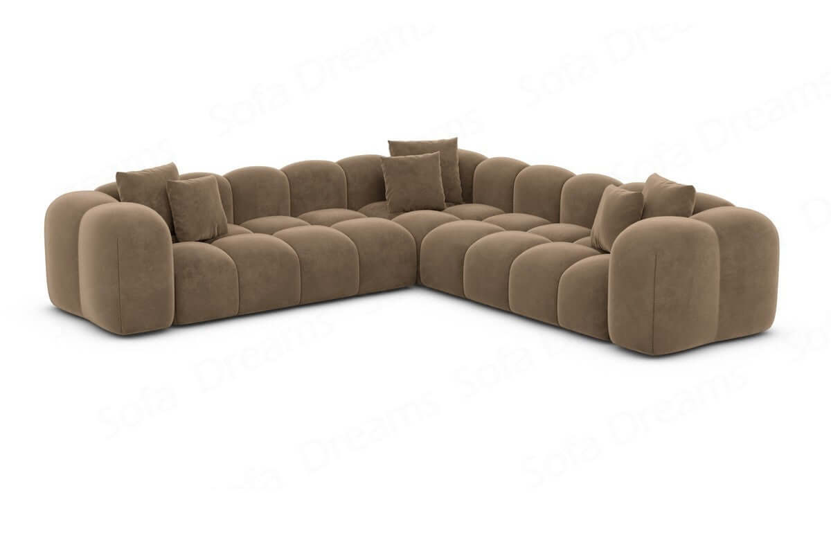 Polster Ecksofa Formentera L-Form Braun