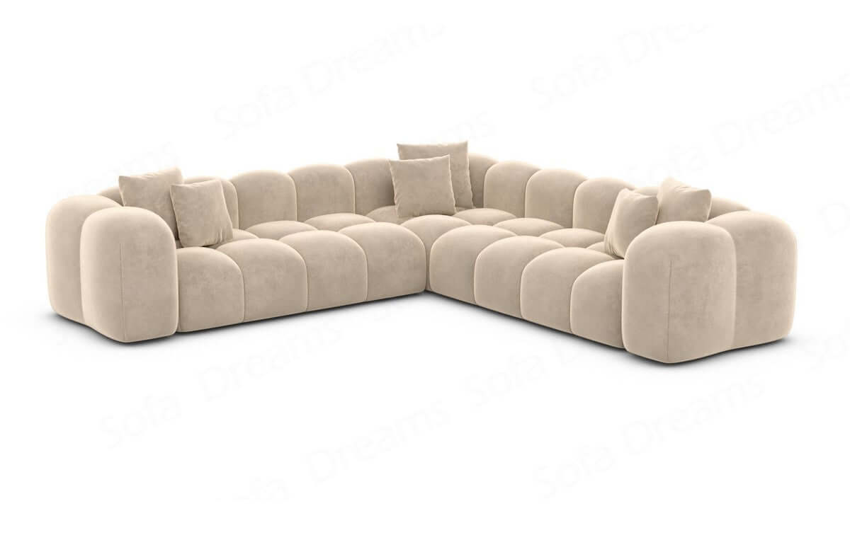 Ecksofa Formentera L Form aus Stoff beige