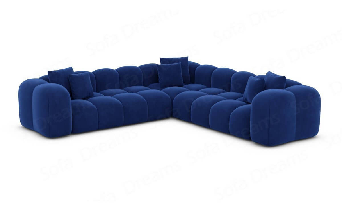 Ecksofa Formentera L Form Stoff Dunkelblau