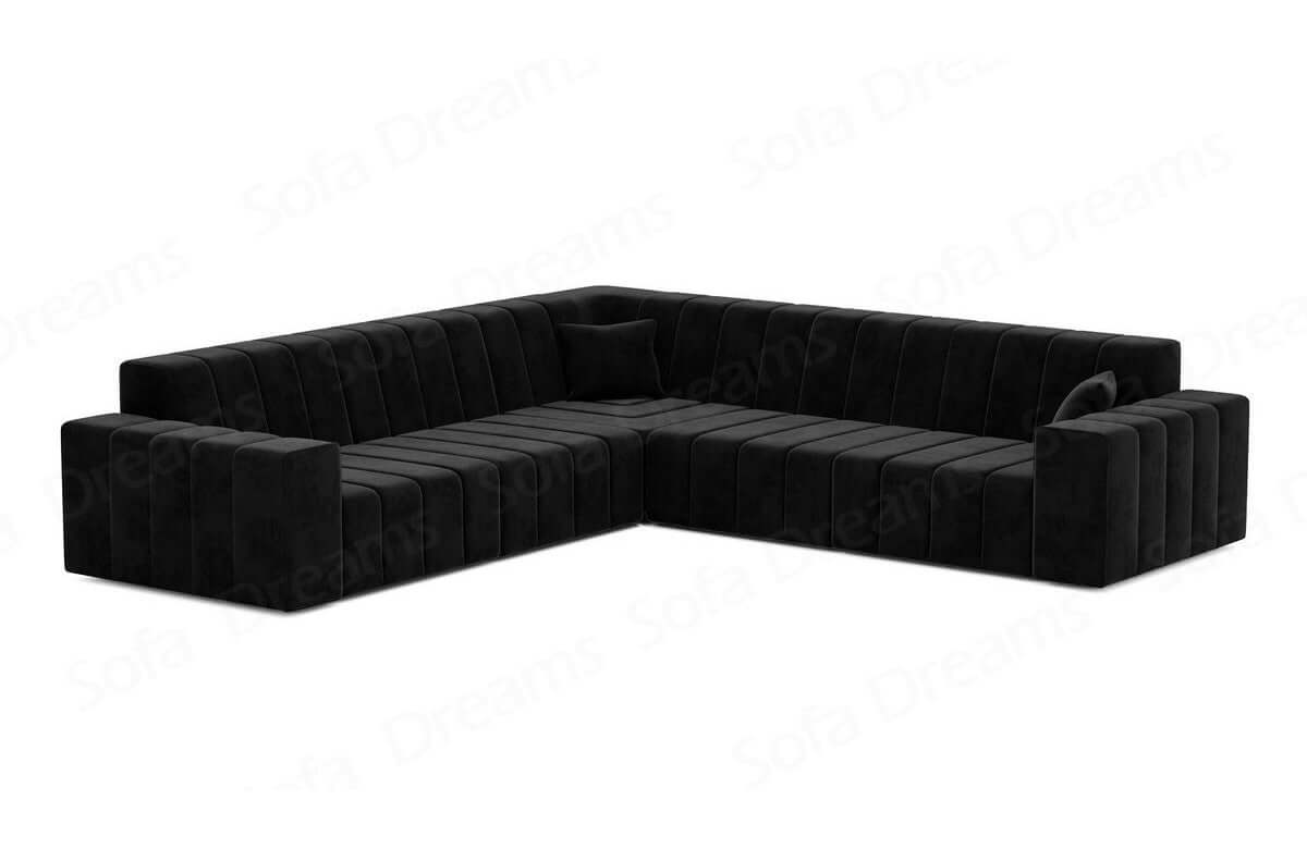 Couch Gran Canaria L-Form in Stoff Schwarz