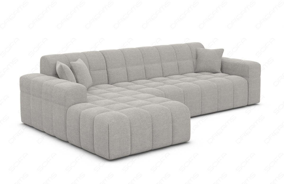 Polster Ecksofa Ibiza L-Kurz – Komfort & Design Hellgrau