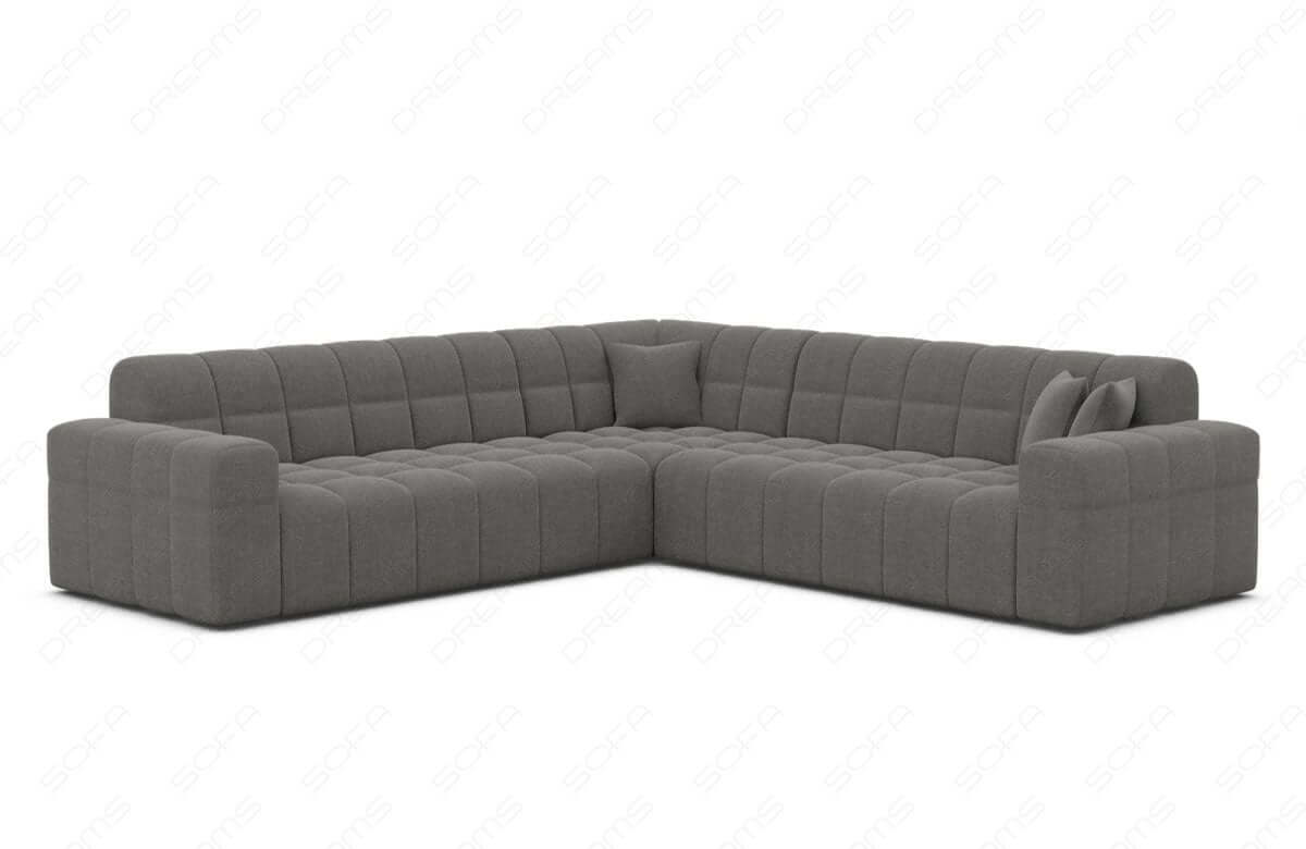 Ecksofa Ibiza Stoff – Modern & Bequem Dunkelgrau