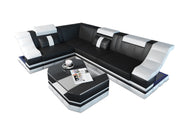 Mini Ecksofa Bianchi aus Leder
