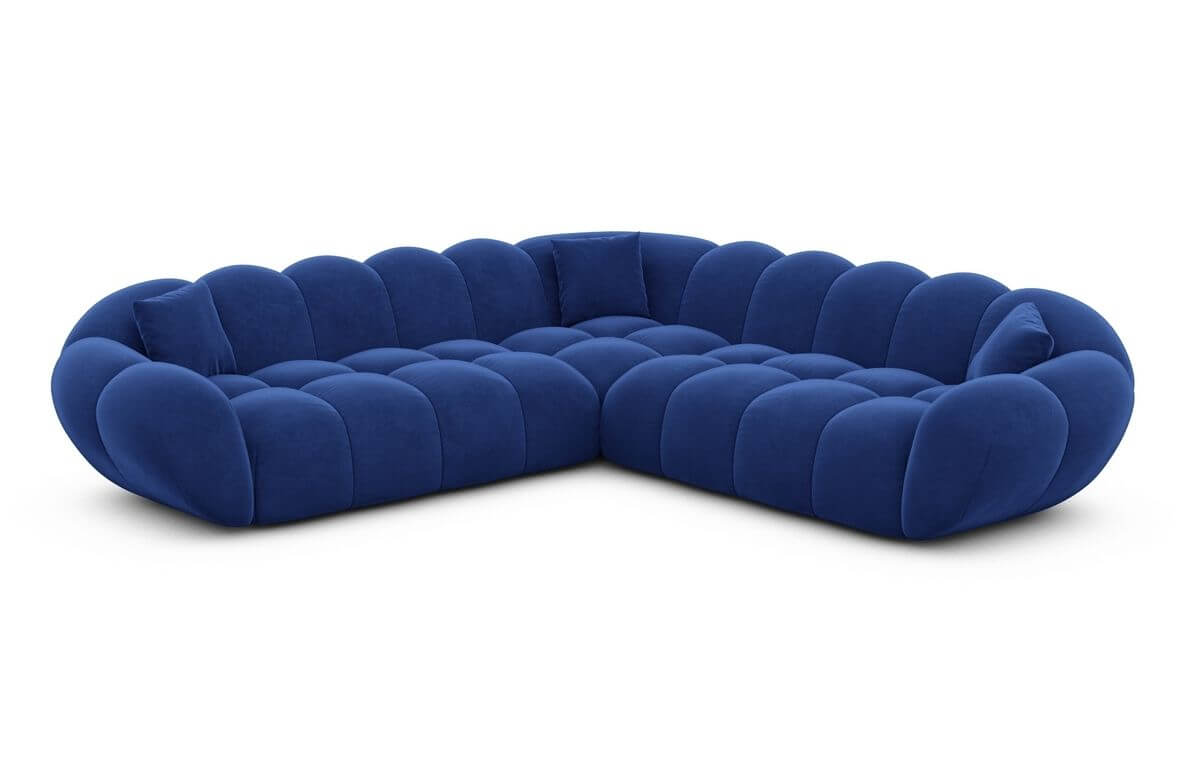Ecksofa Maleron L Form Dunkelblau