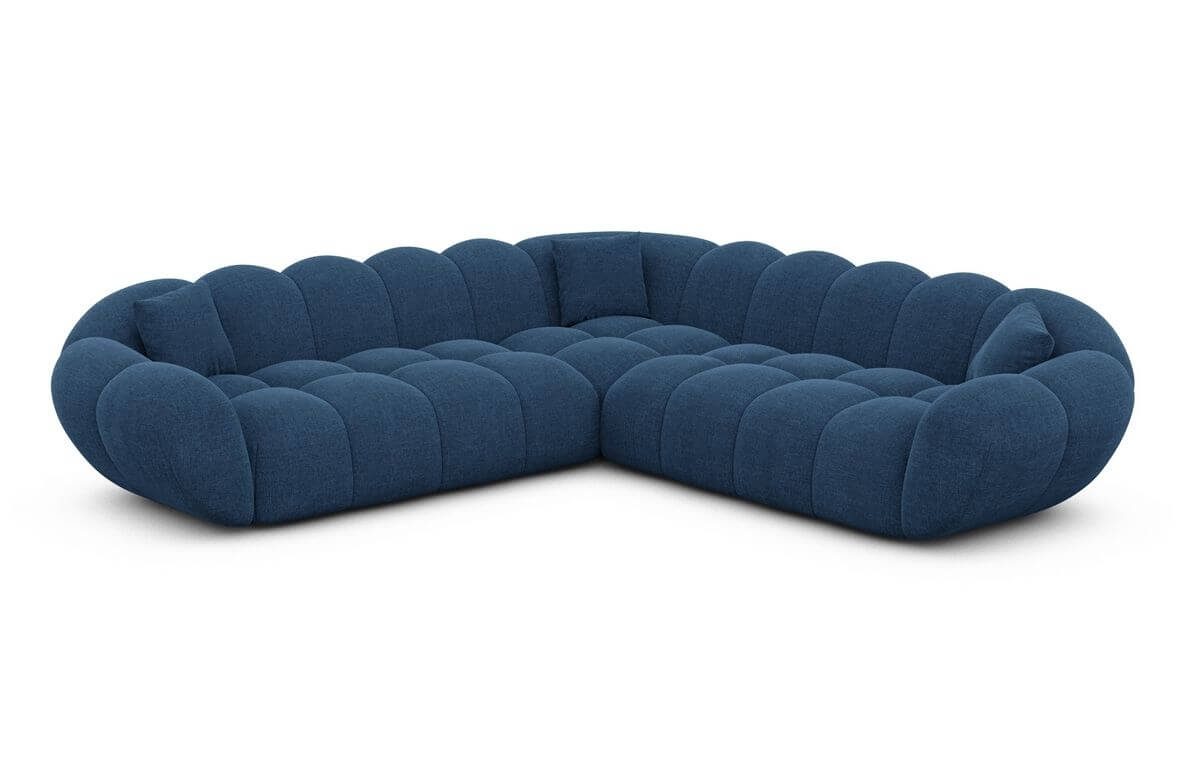 Ecksofa Maleron L Form Blau