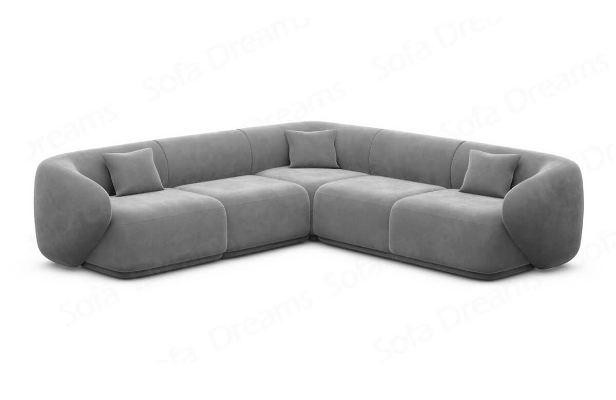 Ecksofa Marbella L-Form Stoff Dunkelgrau