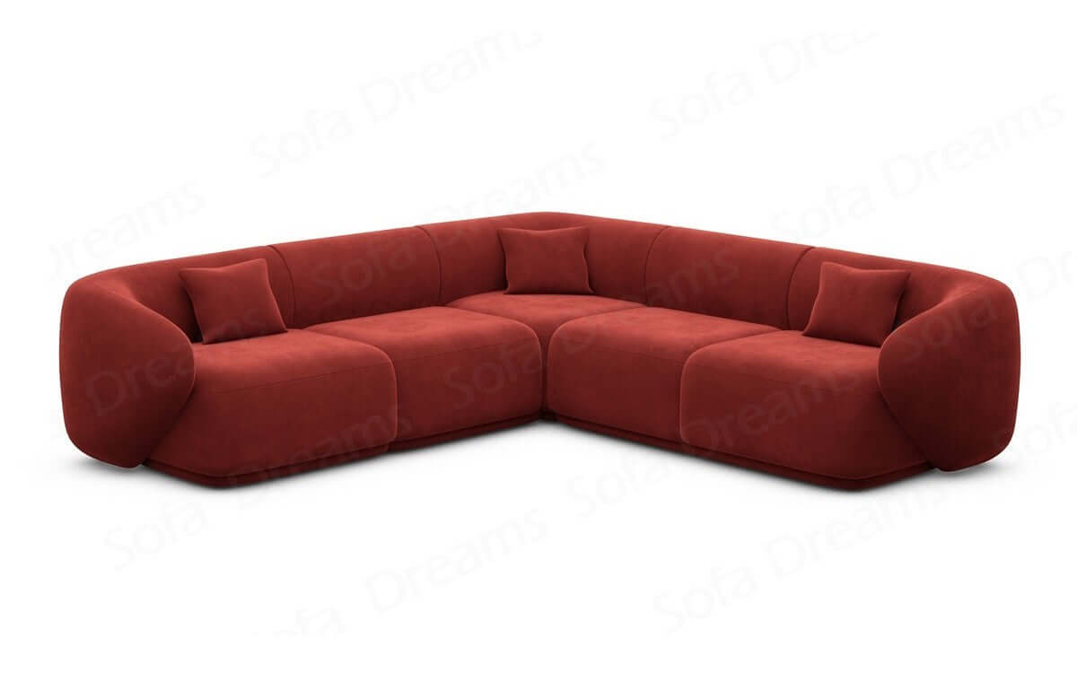 Stoff Ecksofa Marbella L-Form Rot