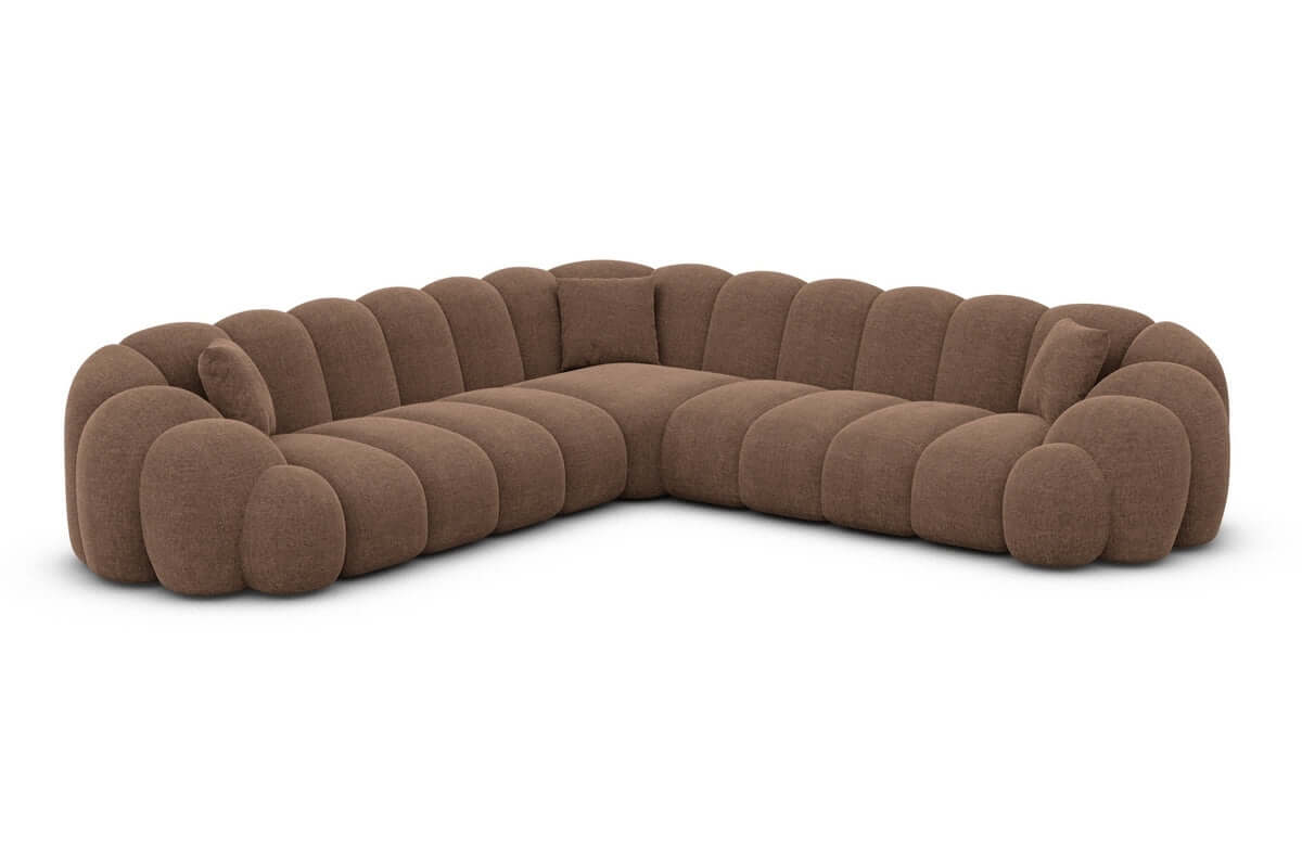 Ecksofa Rajada L-Form Stoff Braun