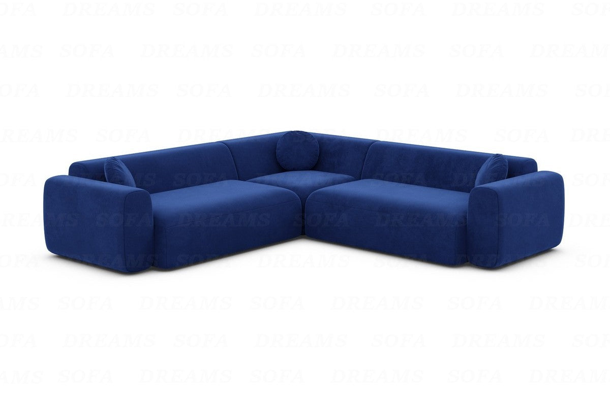 Ecksofa Cortegada L-Form Stoff Dunkelblau