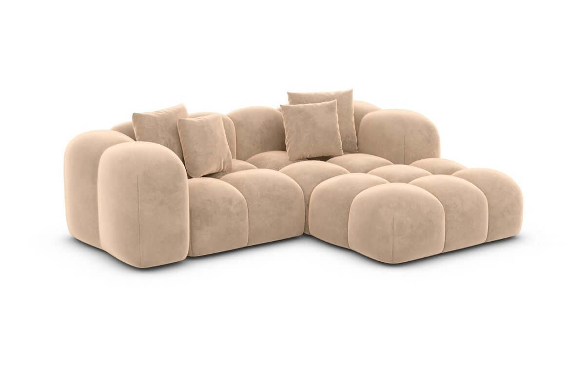Mini Stoff Ecksofa Formentera L-Form Beige