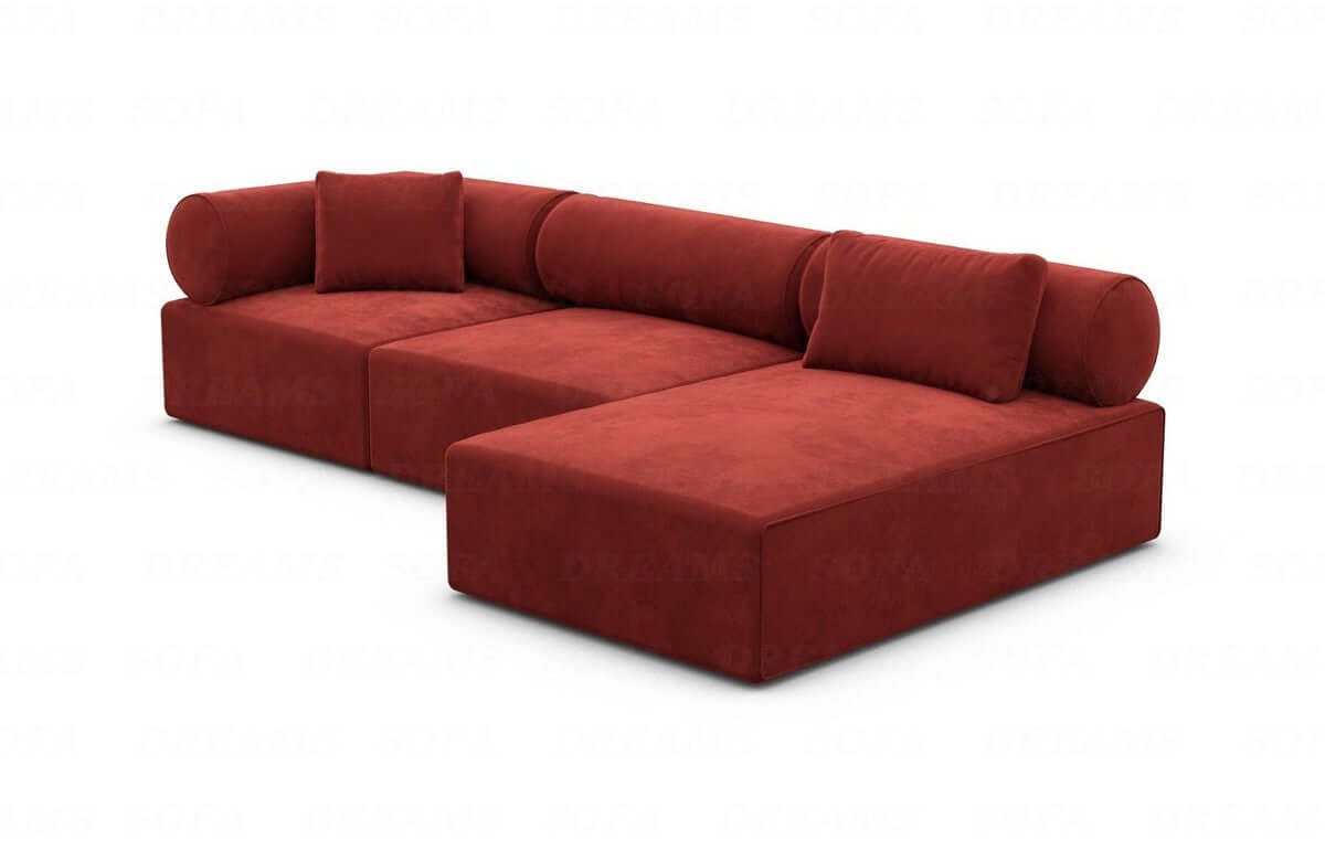 Stoff Ecksofa Laguardia L Form Rot