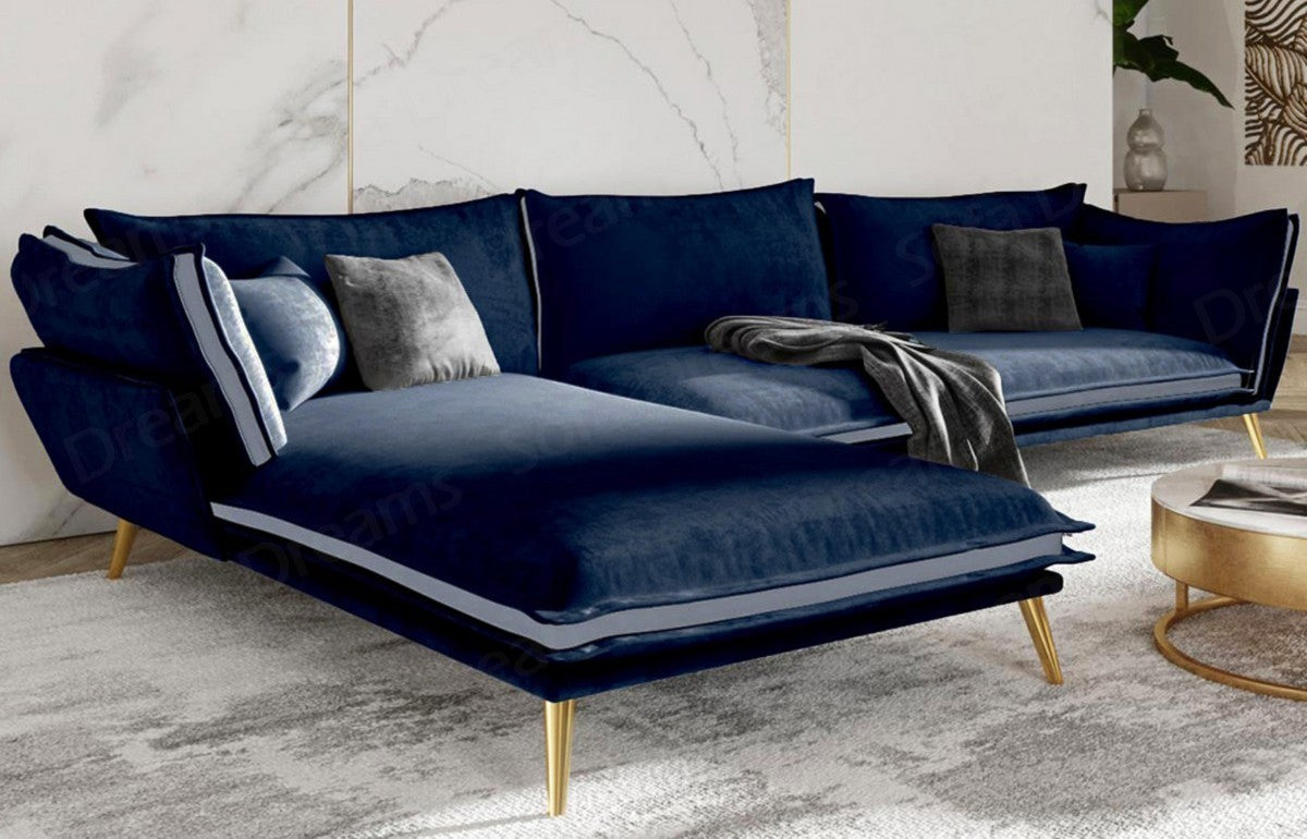 Polster Ecksofa Lobos L-Form – Modern & Bequem Dunkelblau