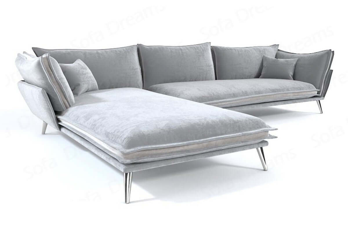 Polster Ecksofa Lobos L-Form – Modern & Bequem Hellgrau
