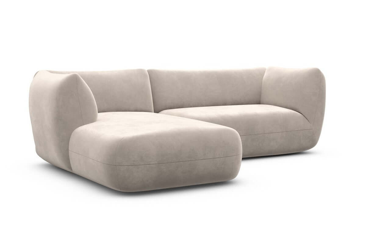 Ecksofa Madrid L Form Stoff Sand