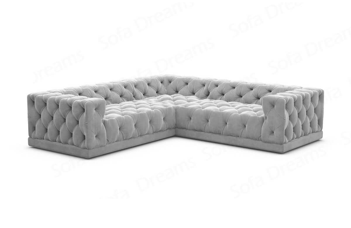 Polster Ecksofa Palma in L-Form Hellgrau