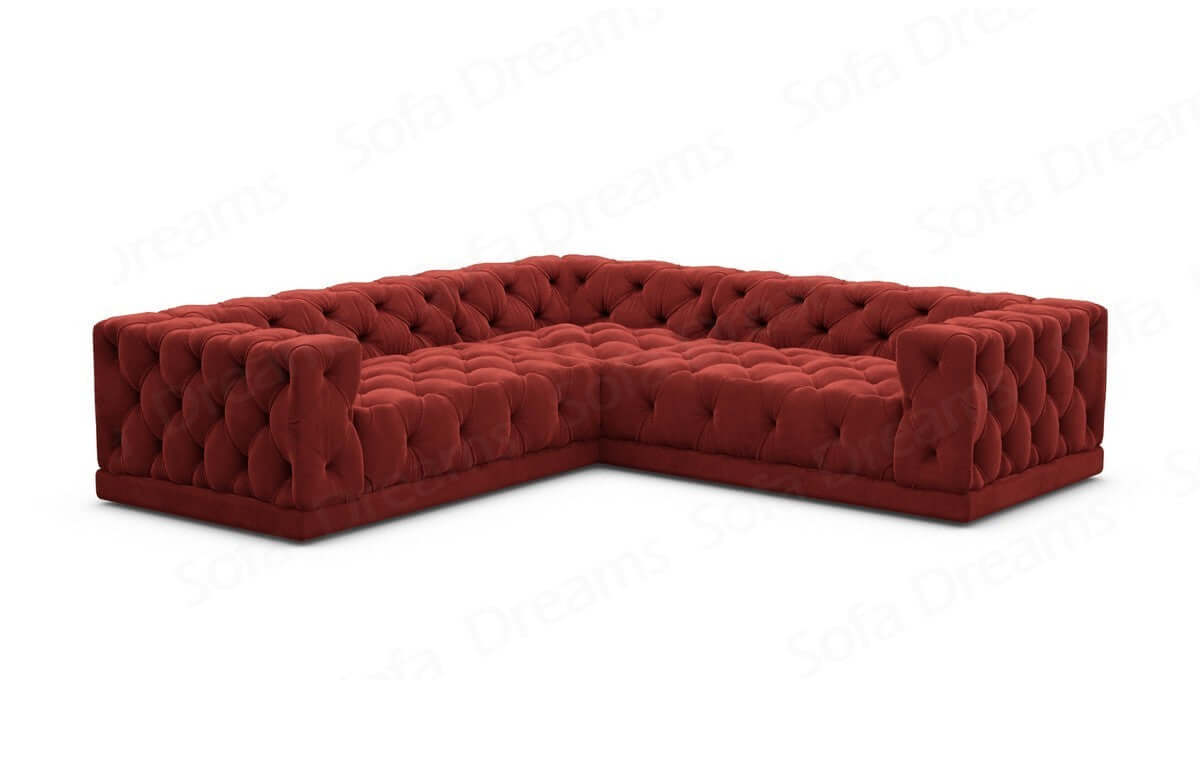 Ecksofa Palma L-Form aus Stoff Rot