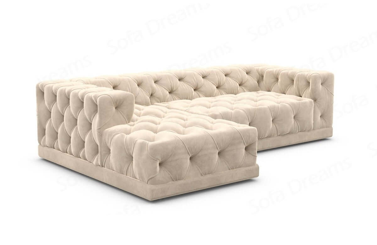 Stoff Ecksofa Palma L-Form Beige