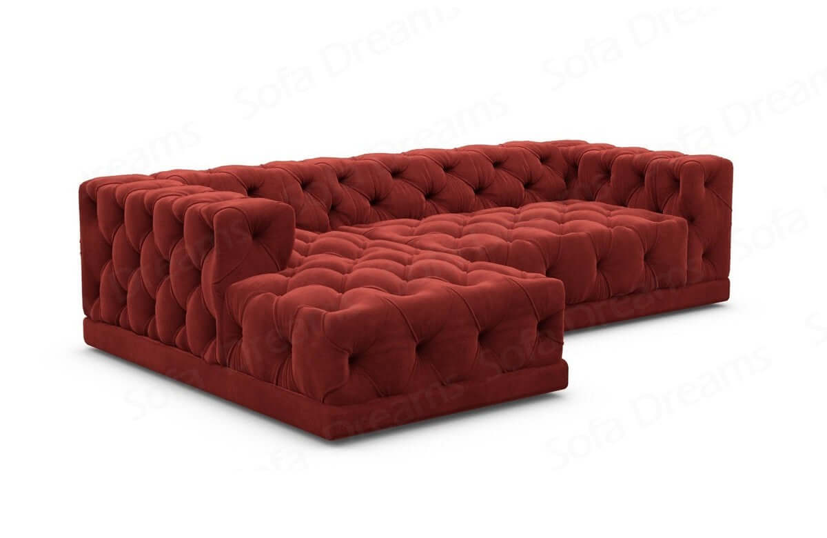 Stoff Ecksofa Palma L Form rot