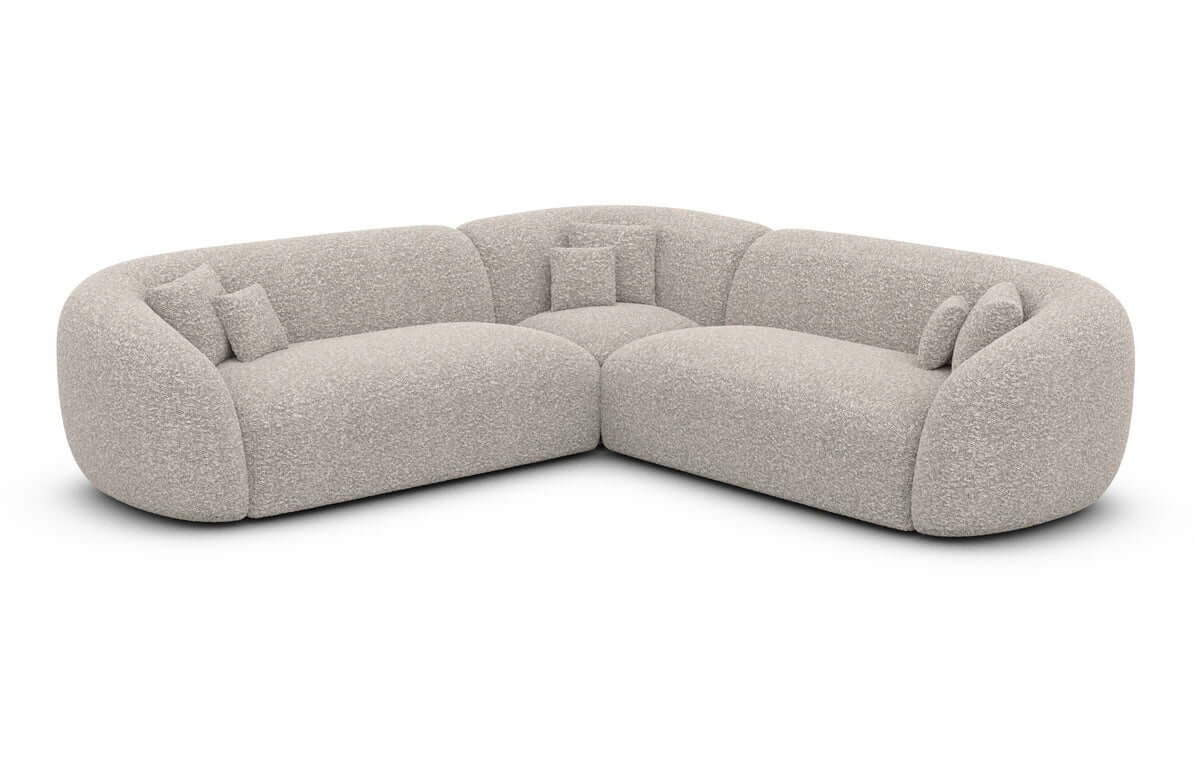 Stoff Ecksofa Sorelia L-Form Pearl
