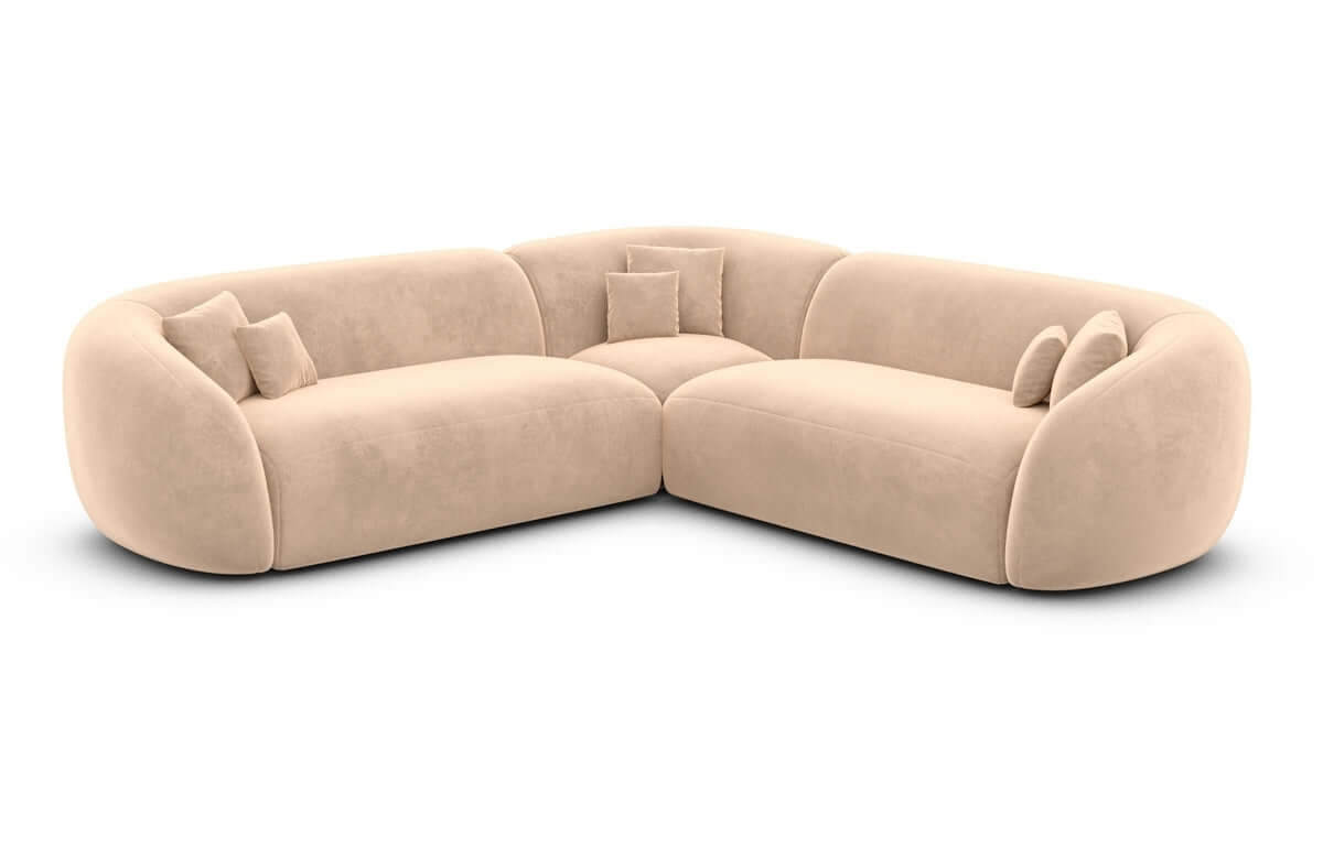 Stoff Ecksofa Sorelia L-Form Beige