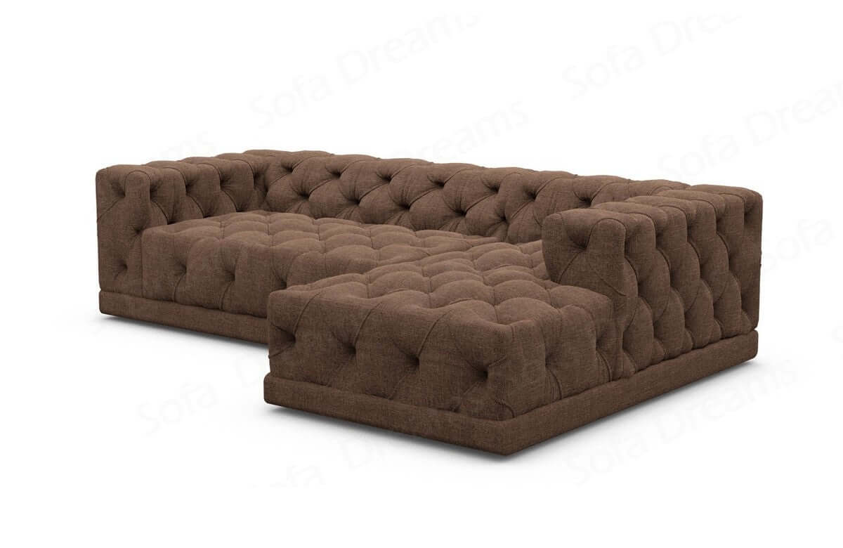 Polster Ecksofa Palma L-Form Kurz Braun