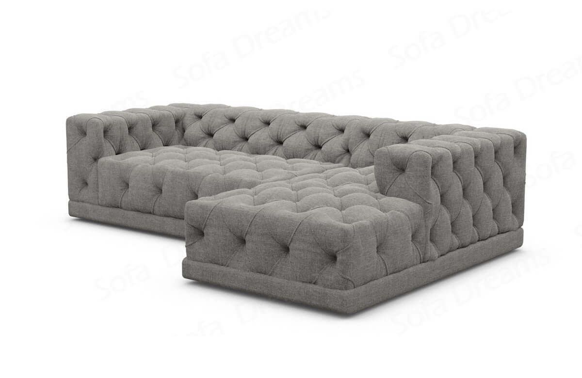 Stoff Ecksofa Palma L-Form Dunkelgrau