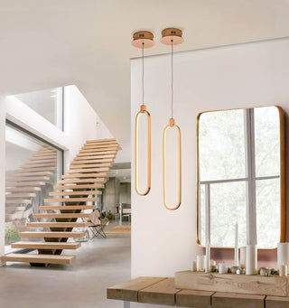 Hängelampe Colette – Eleganz in Gold für Wohnzimmer - Bild 1