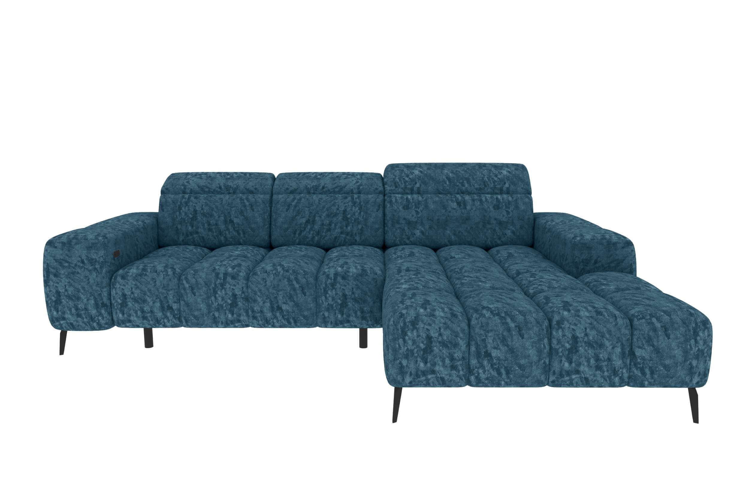 Couch Kairo L Form in Stoff pazifik