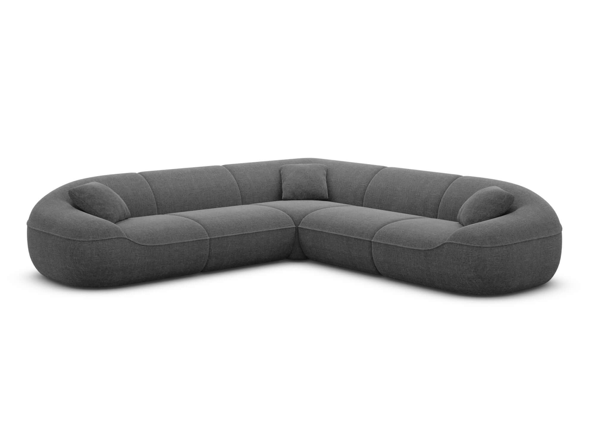 Stoff Ecksofa Solmare L-Form Anthrazit