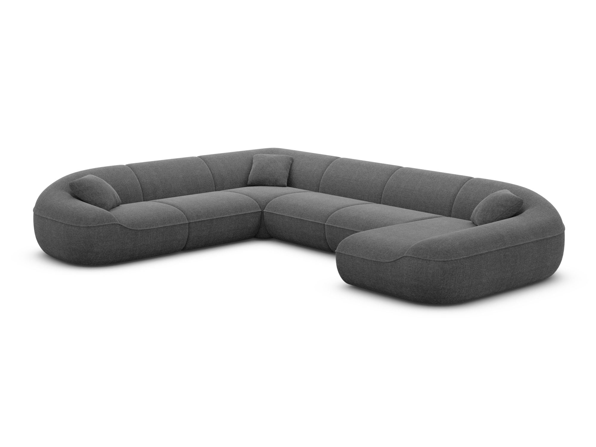 Polster Wohnlandschaft Solmare XXL U-Form Anthrazit