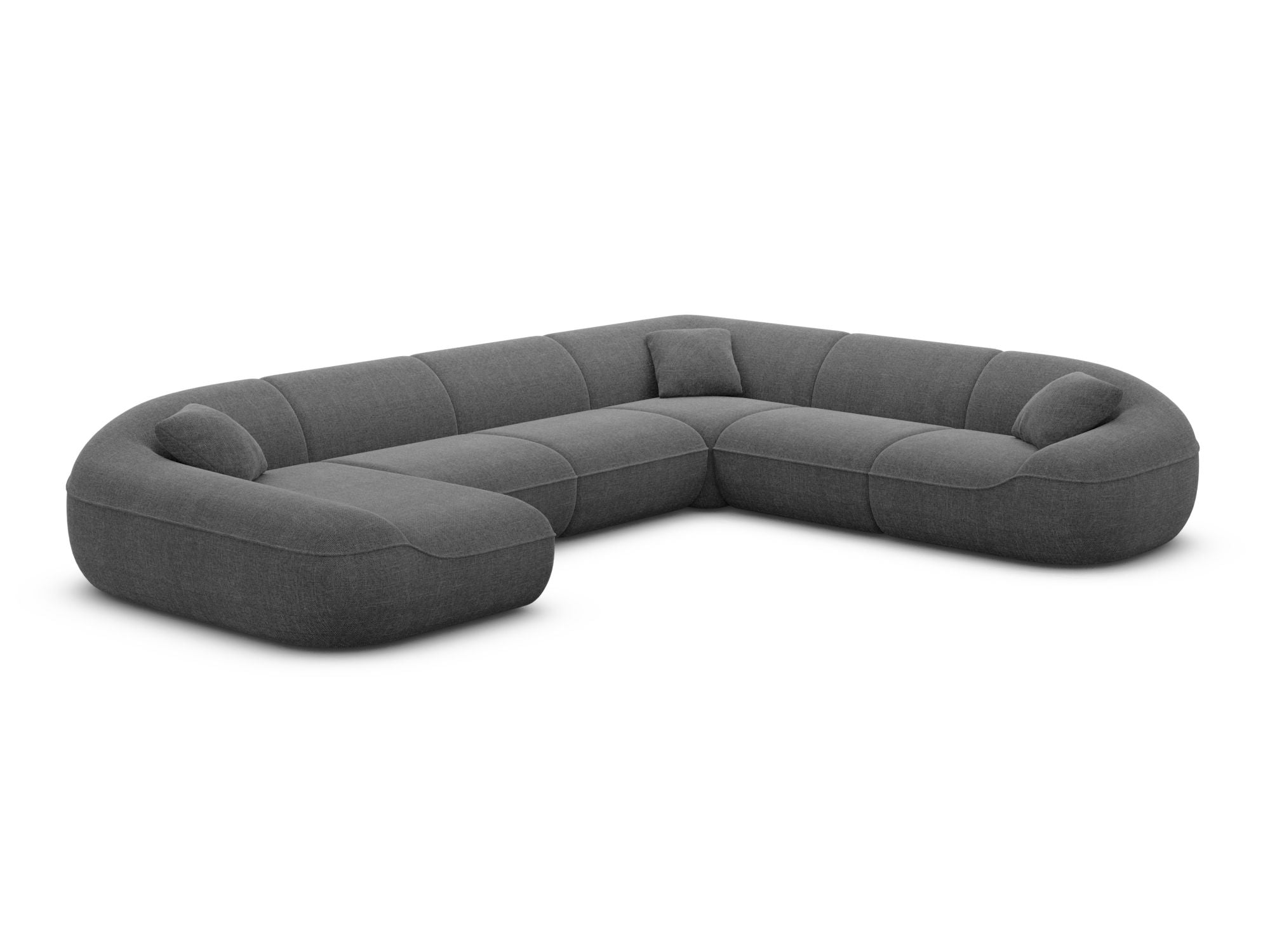 Polster Wohnlandschaft Solmare XXL U-Form Anthrazit