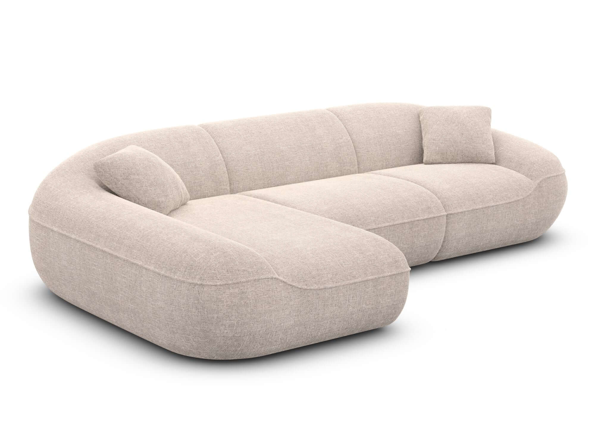 Polster Ecksofa Solmare L-Form kurz Beige