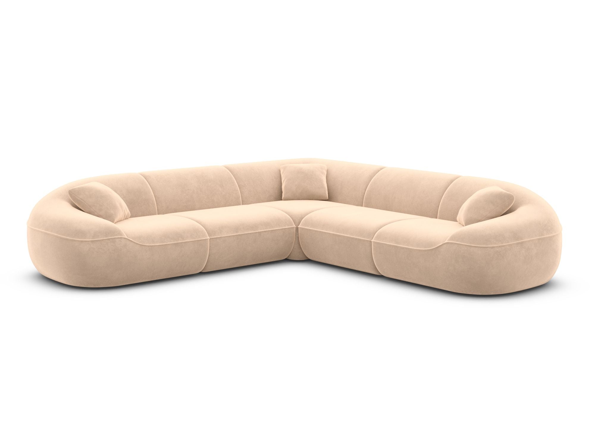 Polster Ecksofa Solmare L Form Beige
