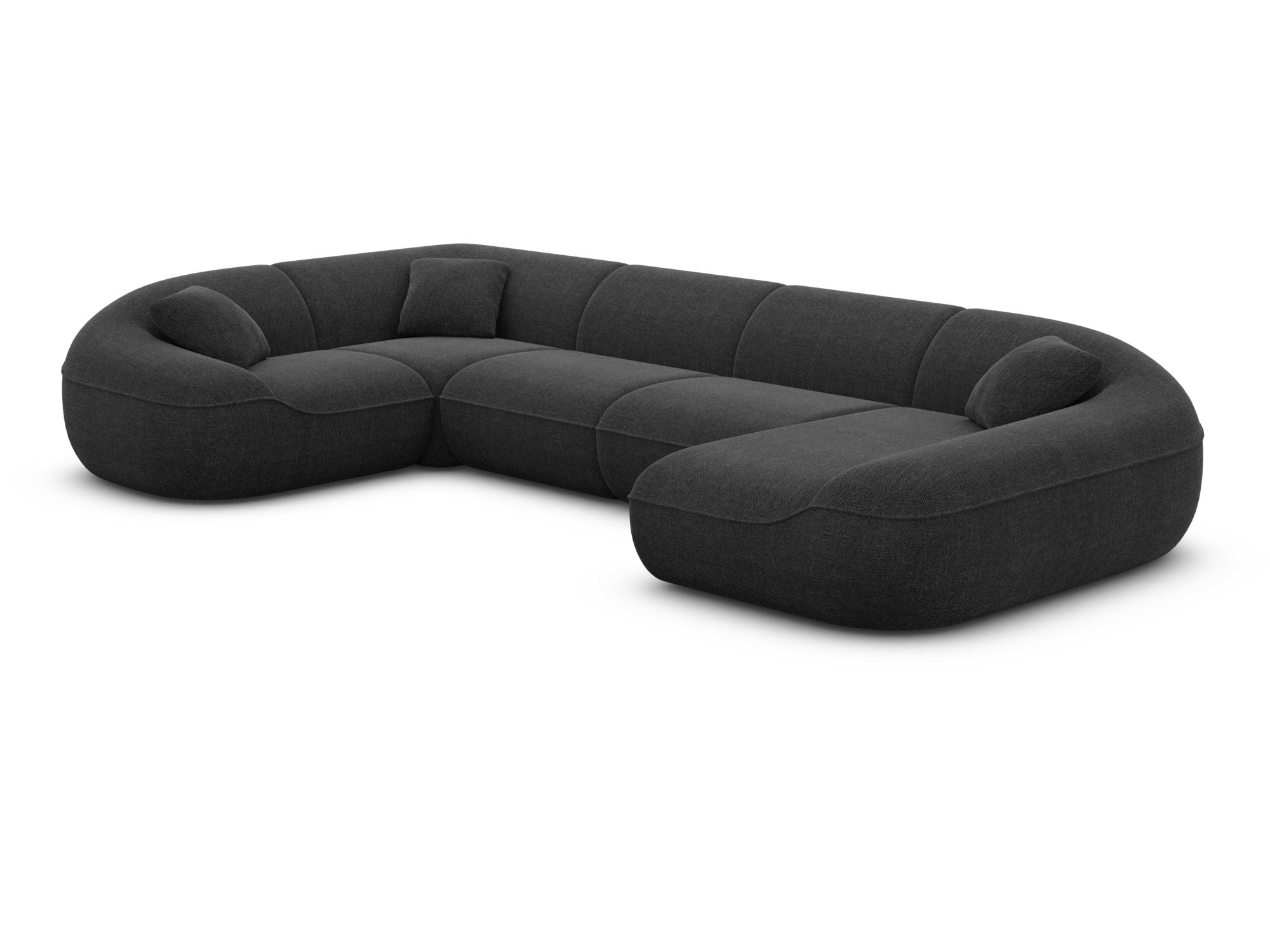 Polster Wohnlandschaft Solmare XL U-Form Anthrazit