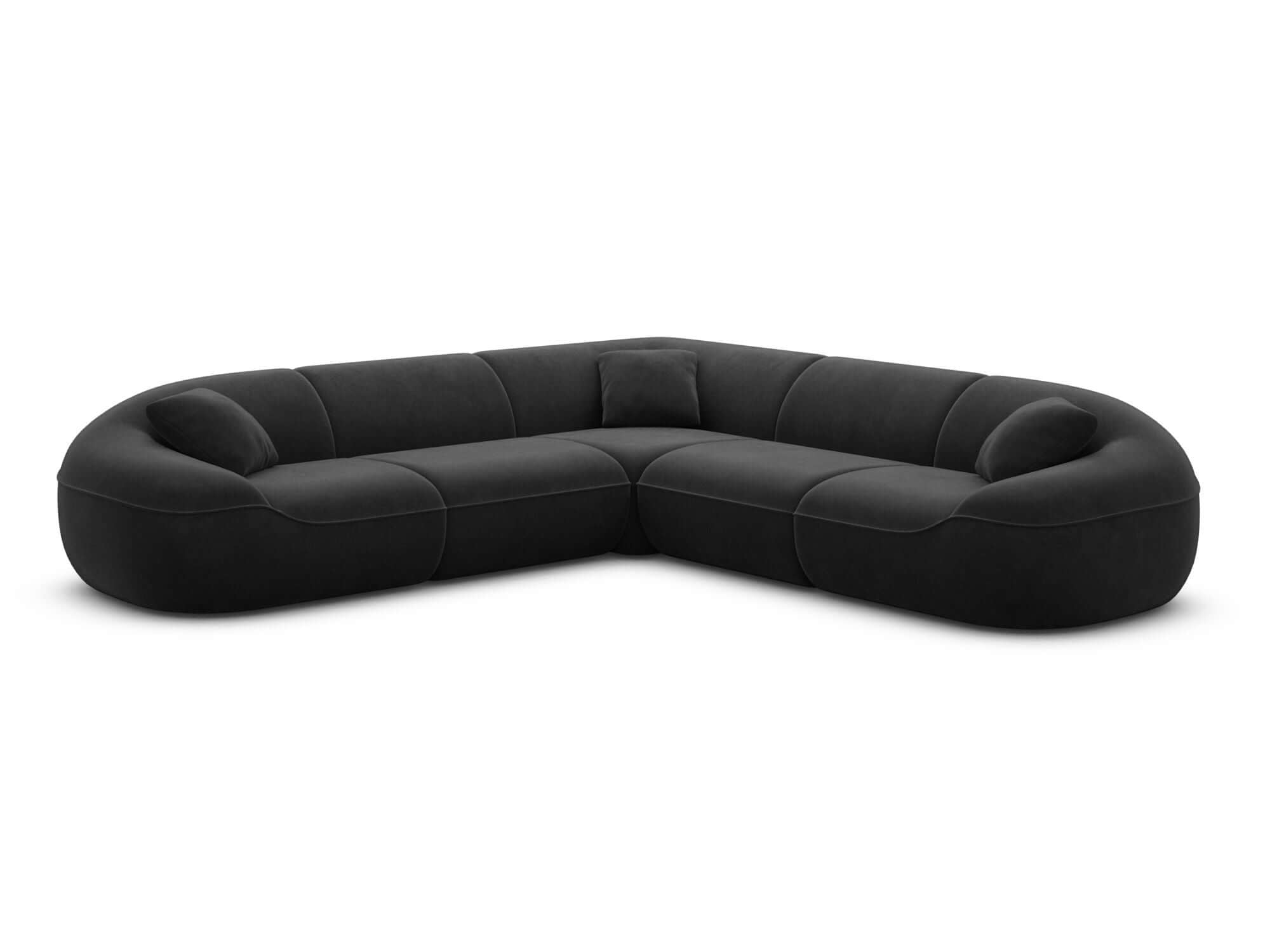 Stoff Ecksofa Solmare L Form schwarz