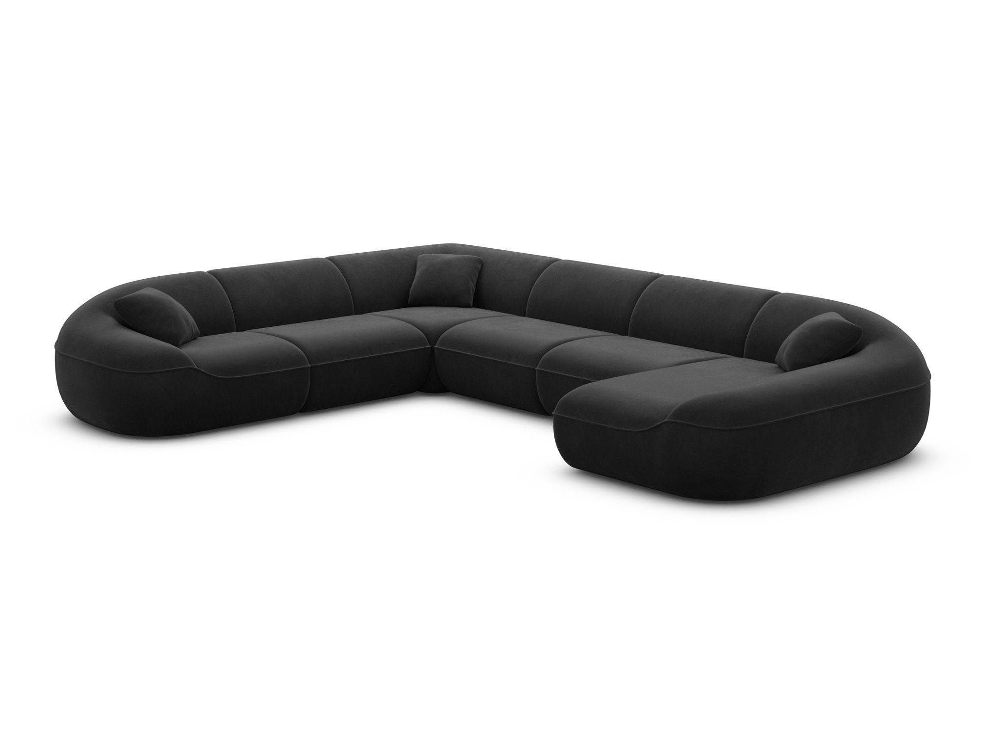 Polster Wohnlandschaft Solmare XXL U-Form Anthrazit