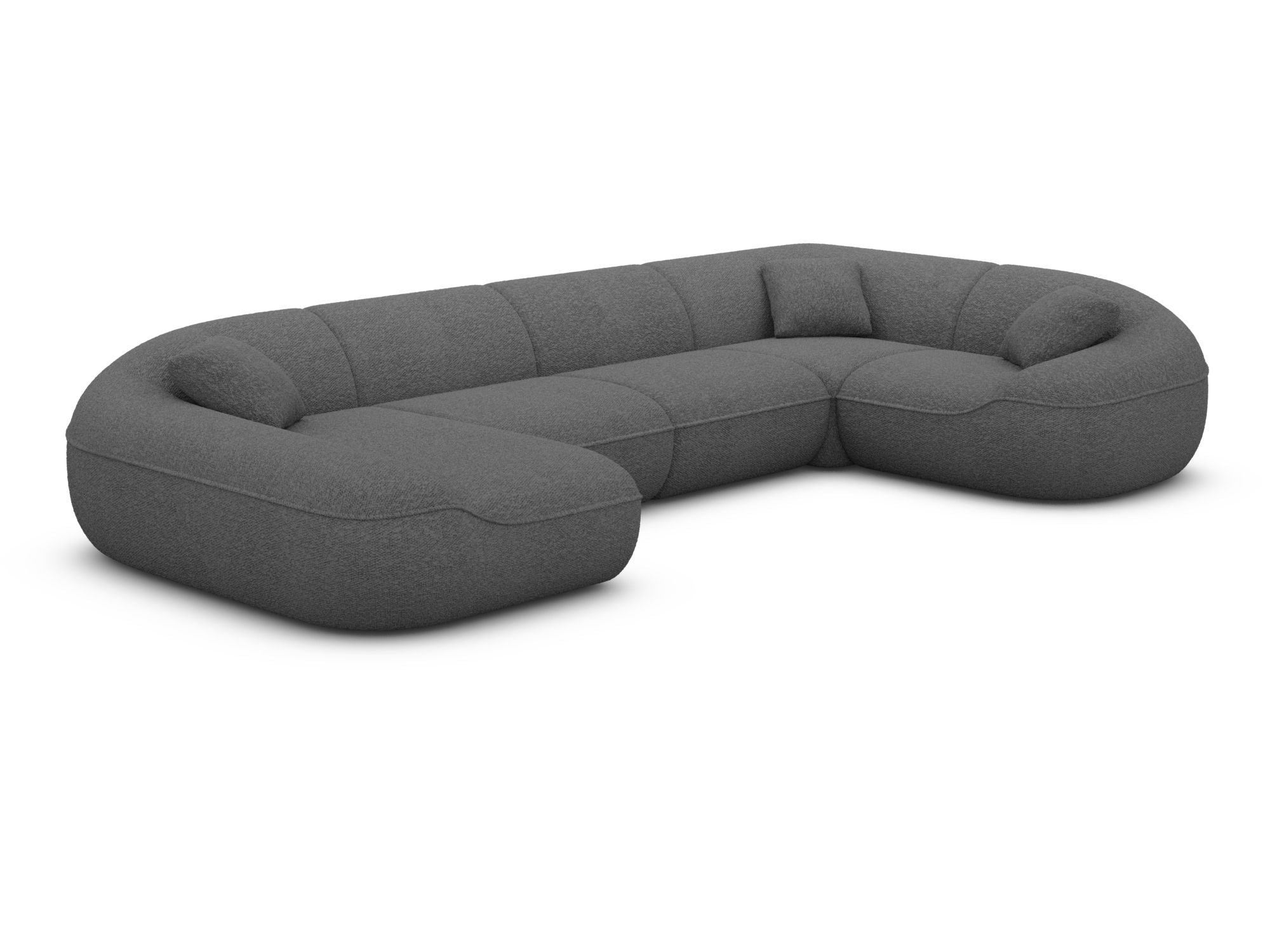 Polster Wohnlandschaft Solmare XL U-Form Anthrazit