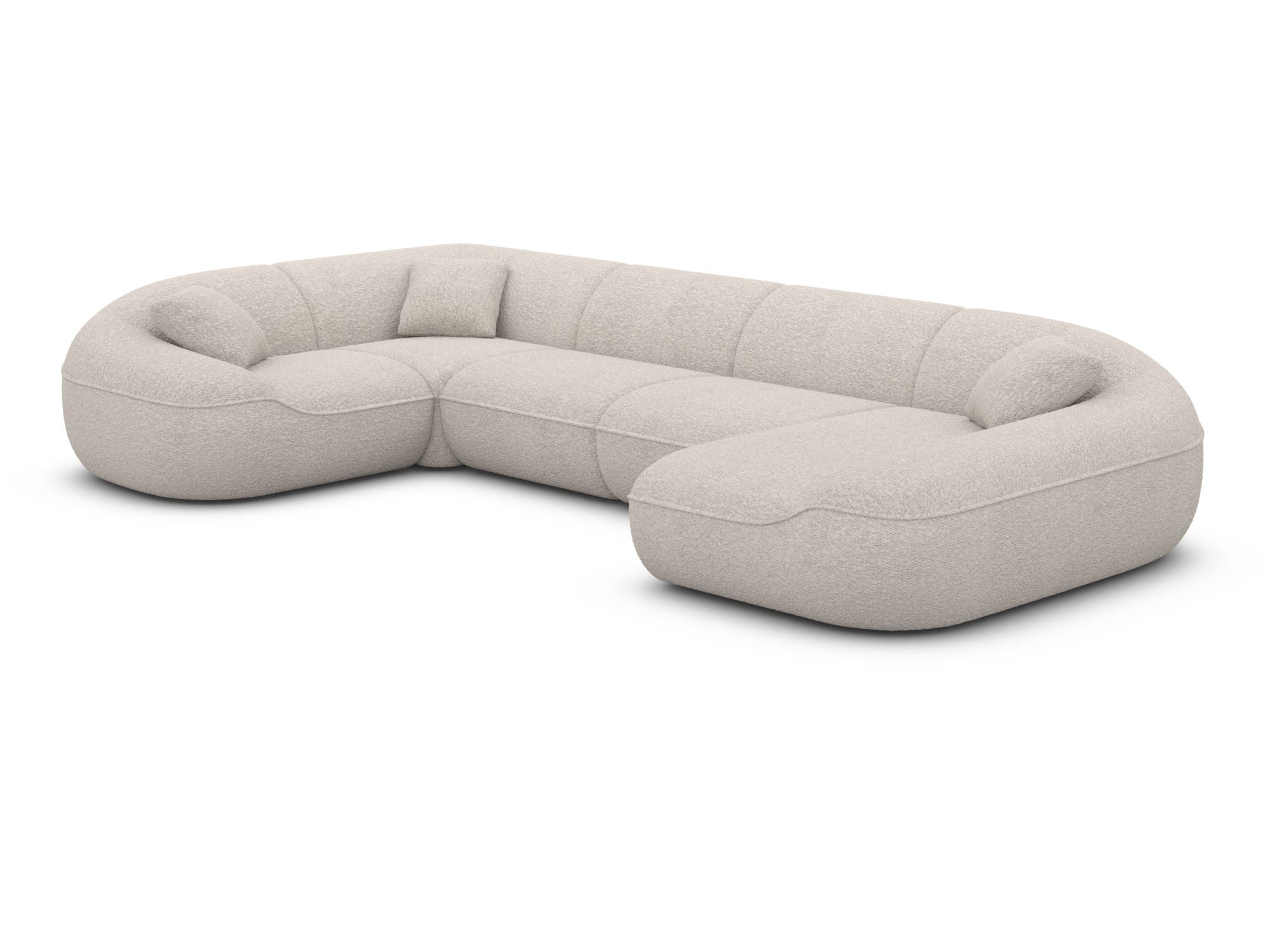 Polster Wohnlandschaft Solmare XL U-Form Anthrazit